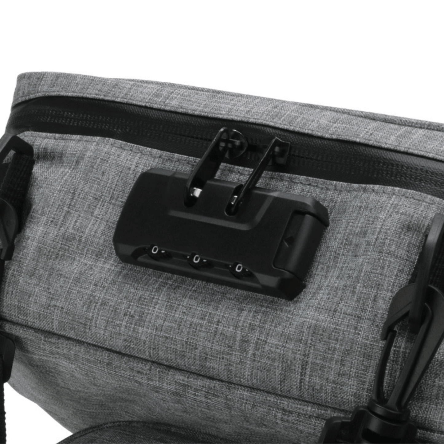 Funk Fighter gray lockable stash carrying case with secure lock and durable build for safe storage.