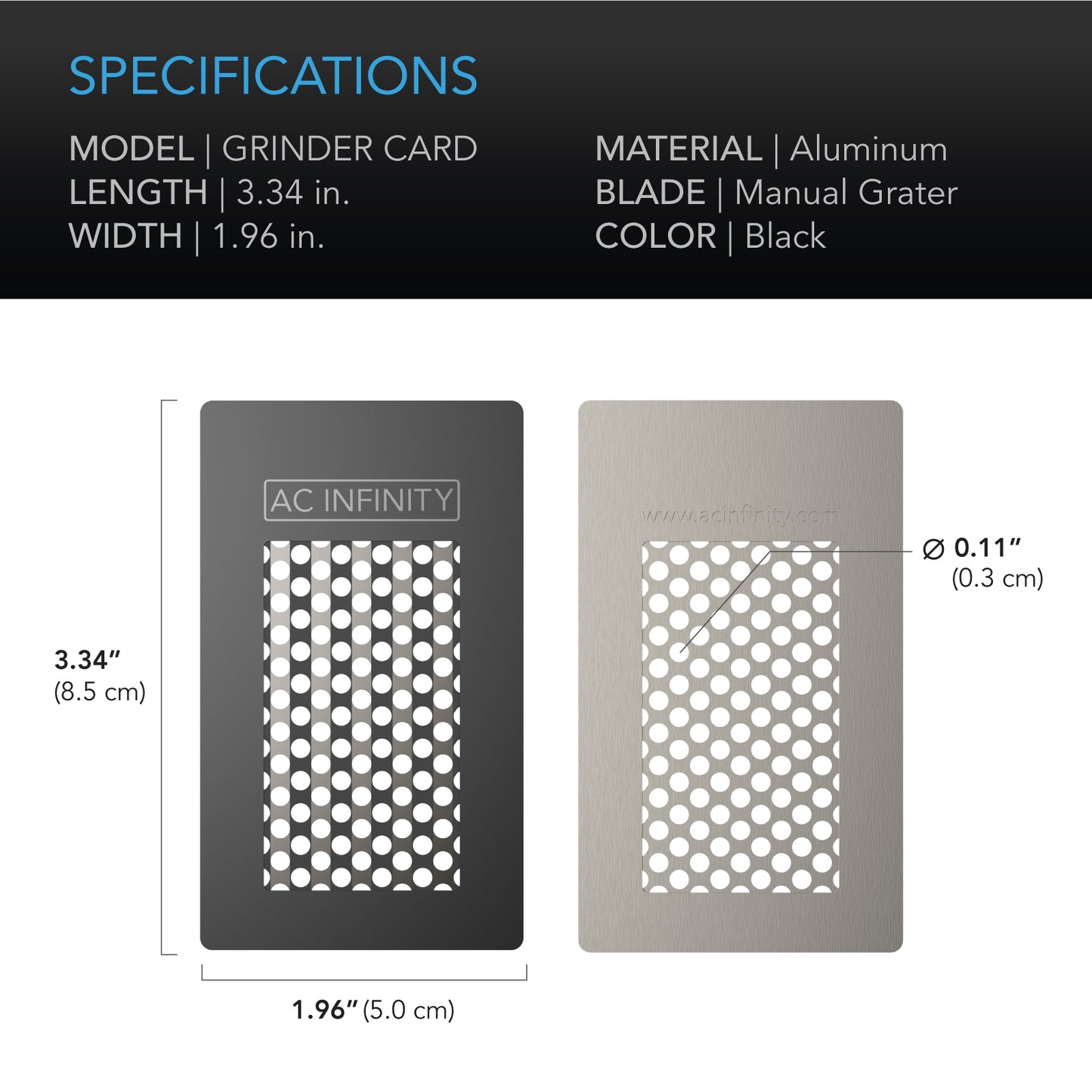 AC Infinity Grinder Card Milling Tool w/ Protective Sleeve for Spices product image 5