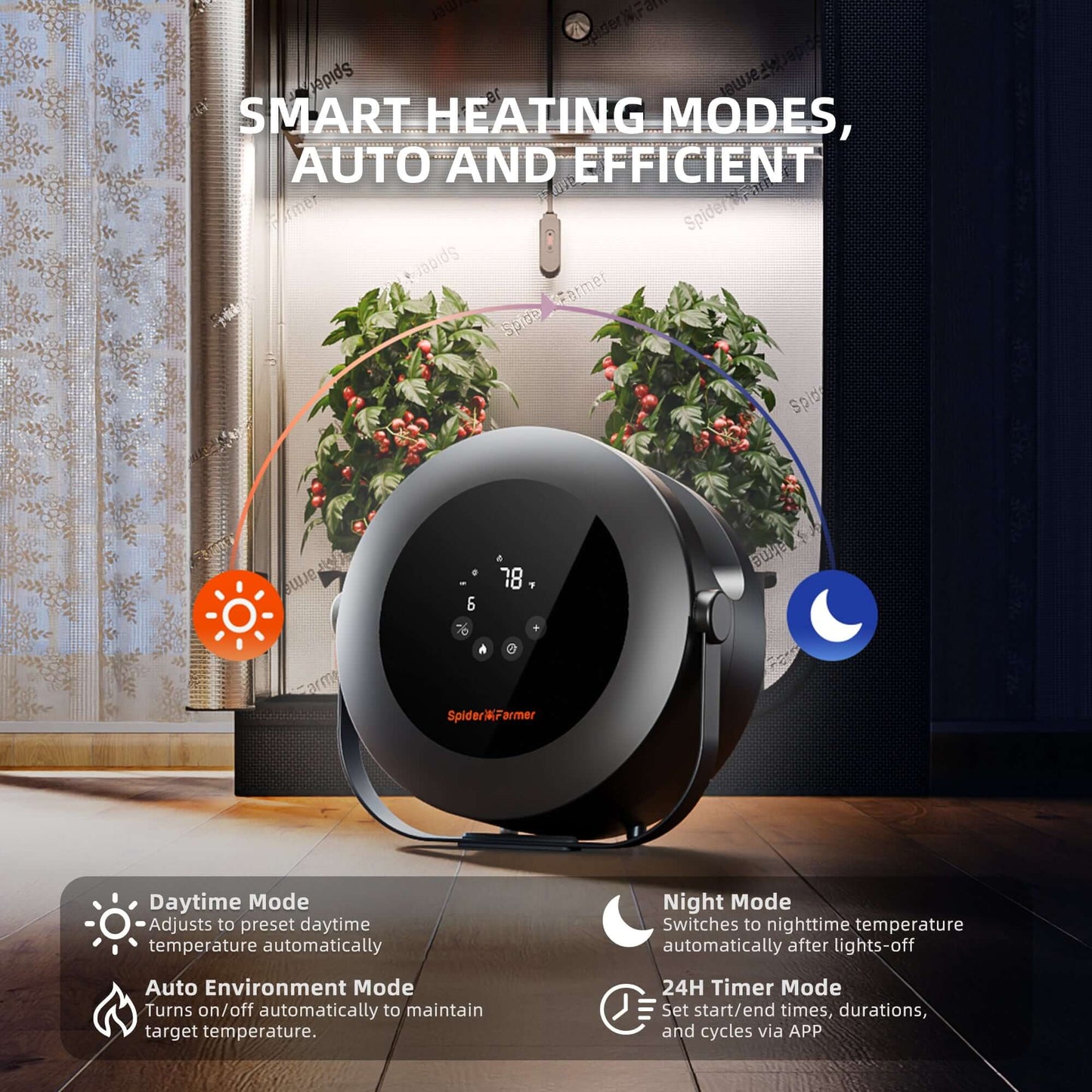 Spider Farmer Grow Tent Heater w/ Smart Temperature Control Auto product image 5