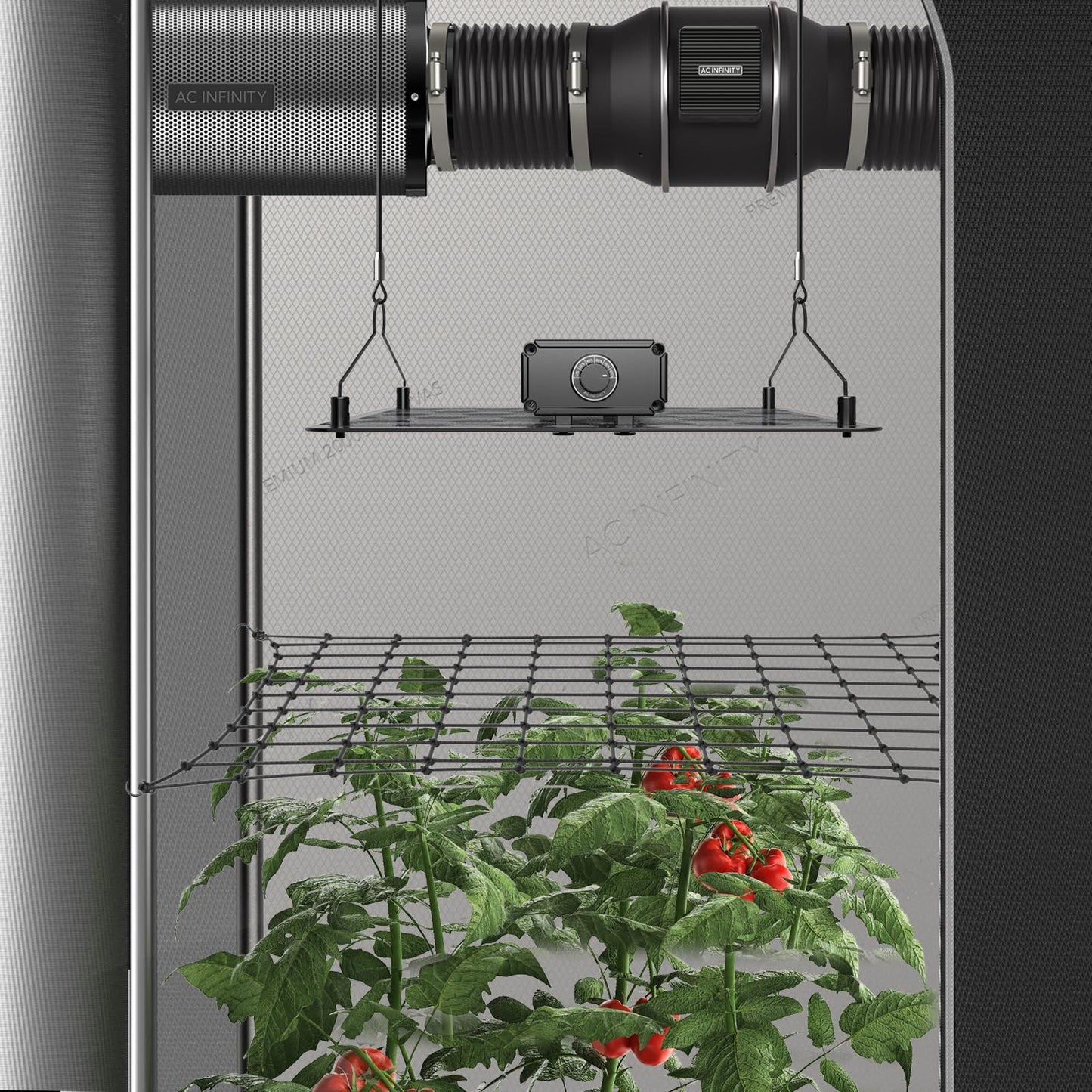 AC Infinity Grow Tent Trellis Netting Flexible Elastic Cords 5x5' product image 5