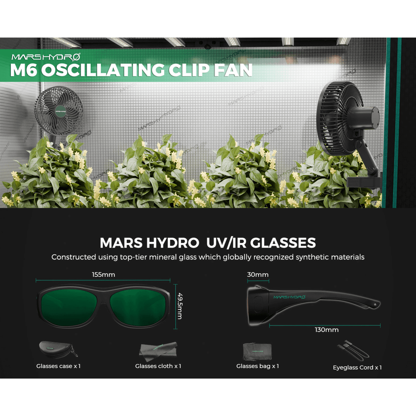 Mars Hydro FC-E3000 LED Grow Light + 3' x 3' Grow Tent + Inline Fan Combo with Speed Controller