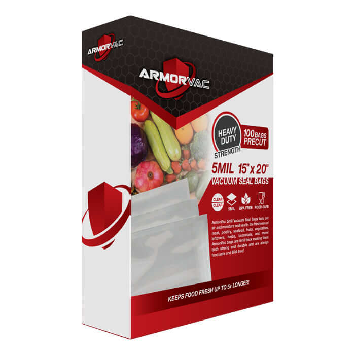 ArmorVac 15"x20" 5mil Precut Vacuum Seal Bags All Clear (100 Pack) product image 5