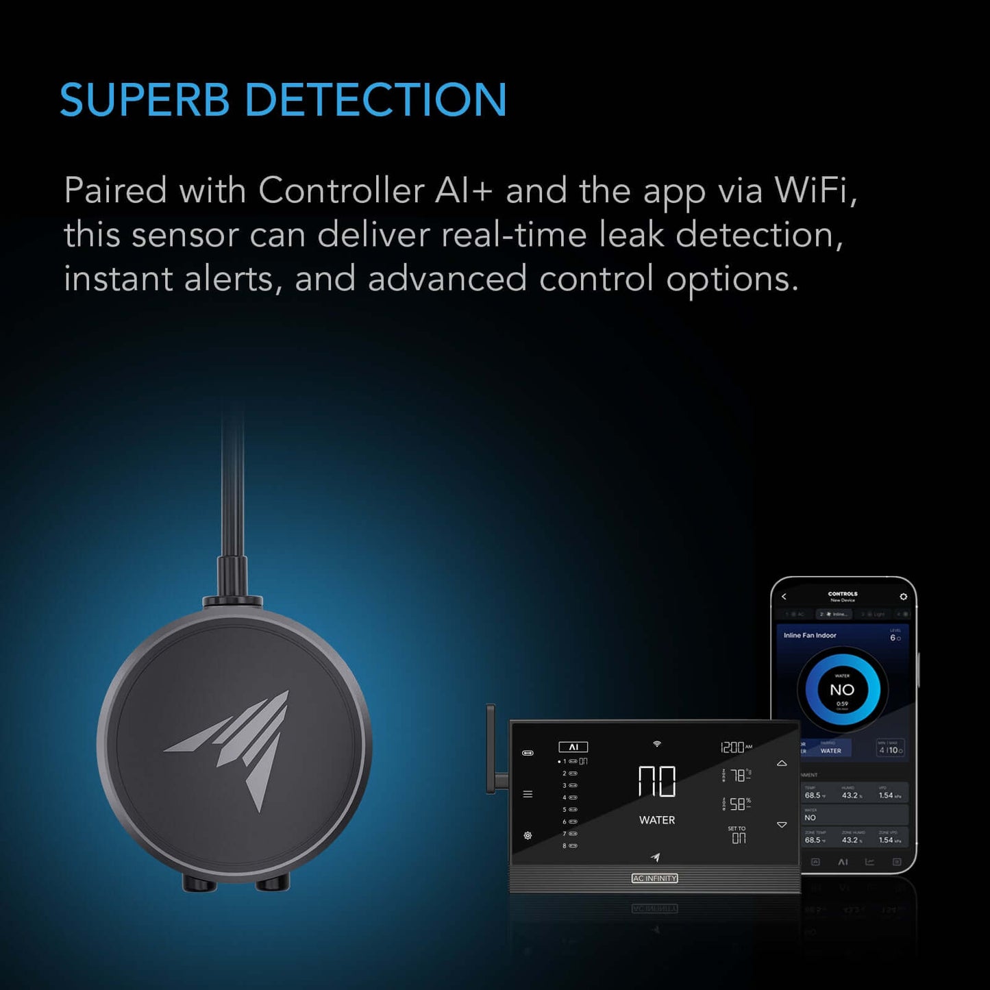 AC Infinity Water Sensor Exclusively for Controller AI+ Liquid product image 5