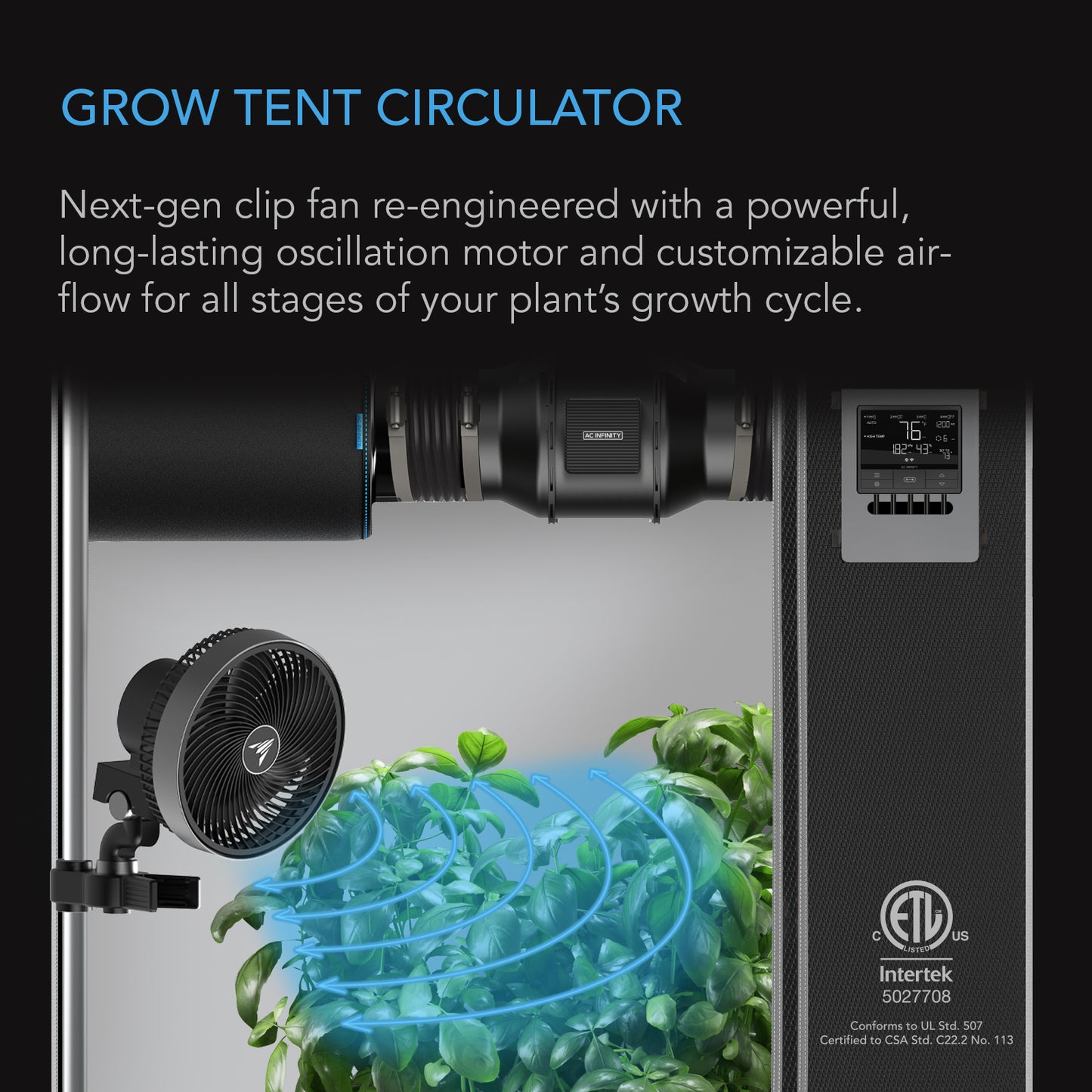 AC Infinity Advance Grow Tent System 4x4 4-Plant Kit Integrated Smart product image 6
