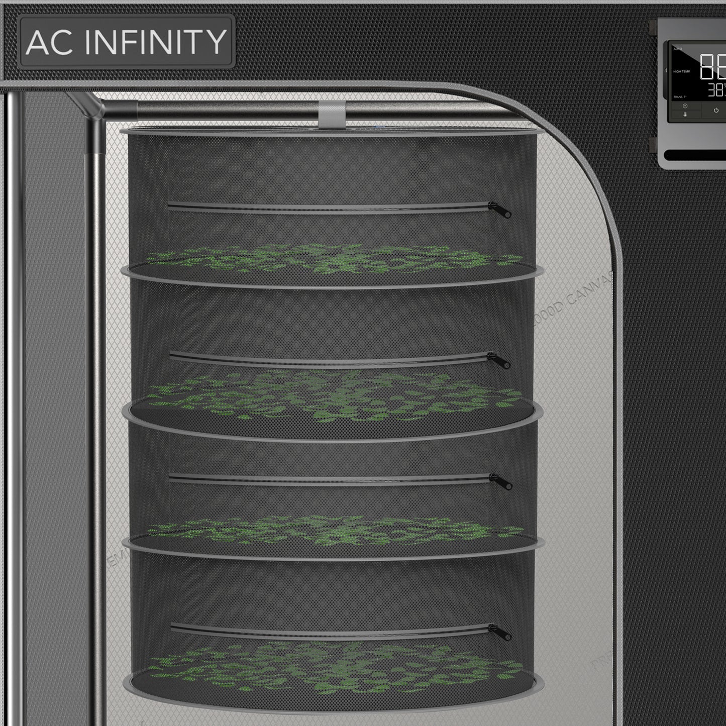 AC Infinity Hanging Herb Drying Rack 18 in. Diameter Four Tiers product image 6