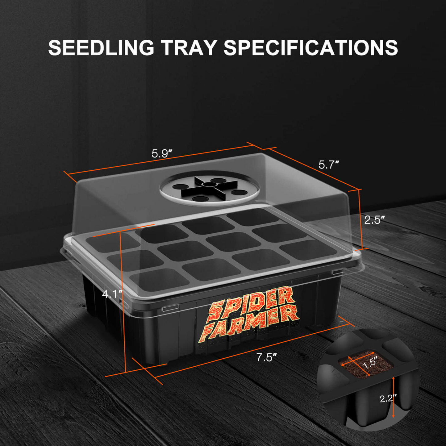 Spider Farmer Seed Starting Trays 2 Pack