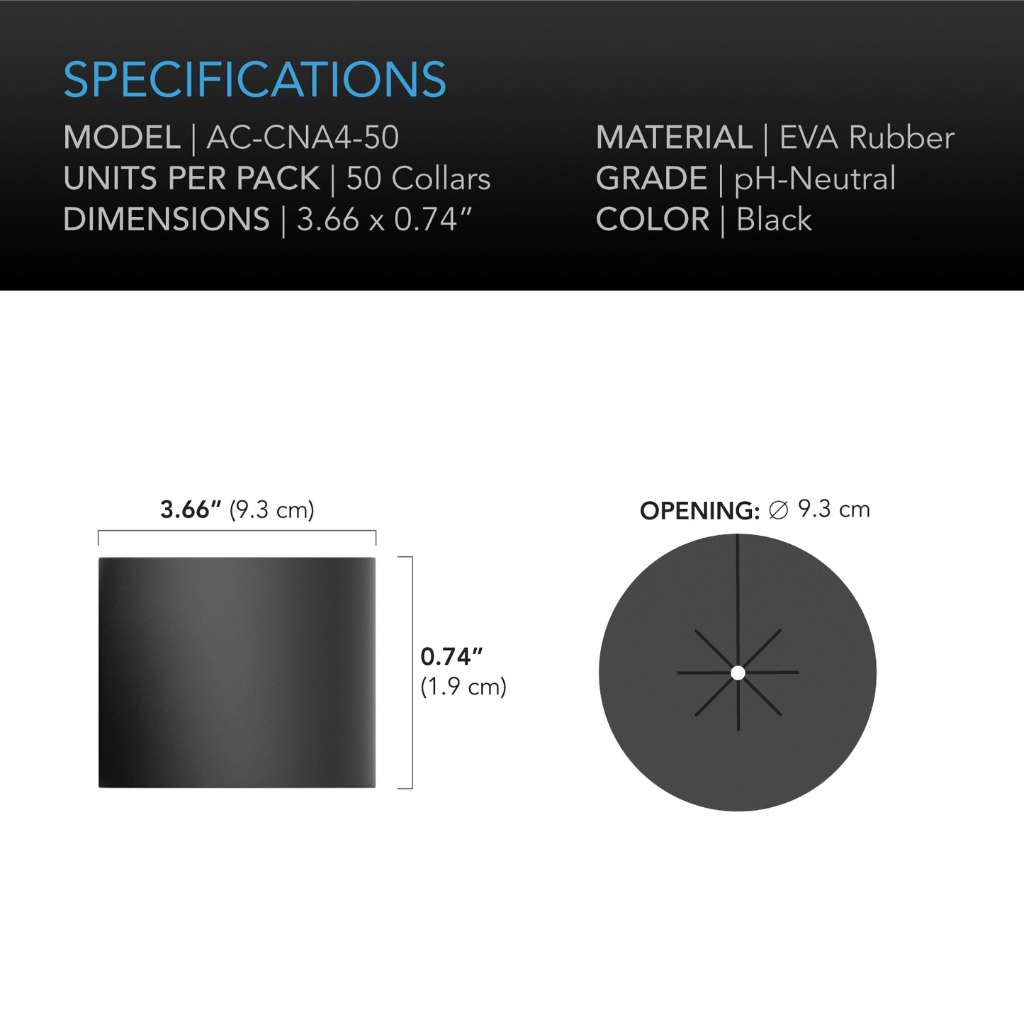 AC Infinity Clone Collars Disc Inserts w/ 8-Spoke Design 4-Inch product image 6