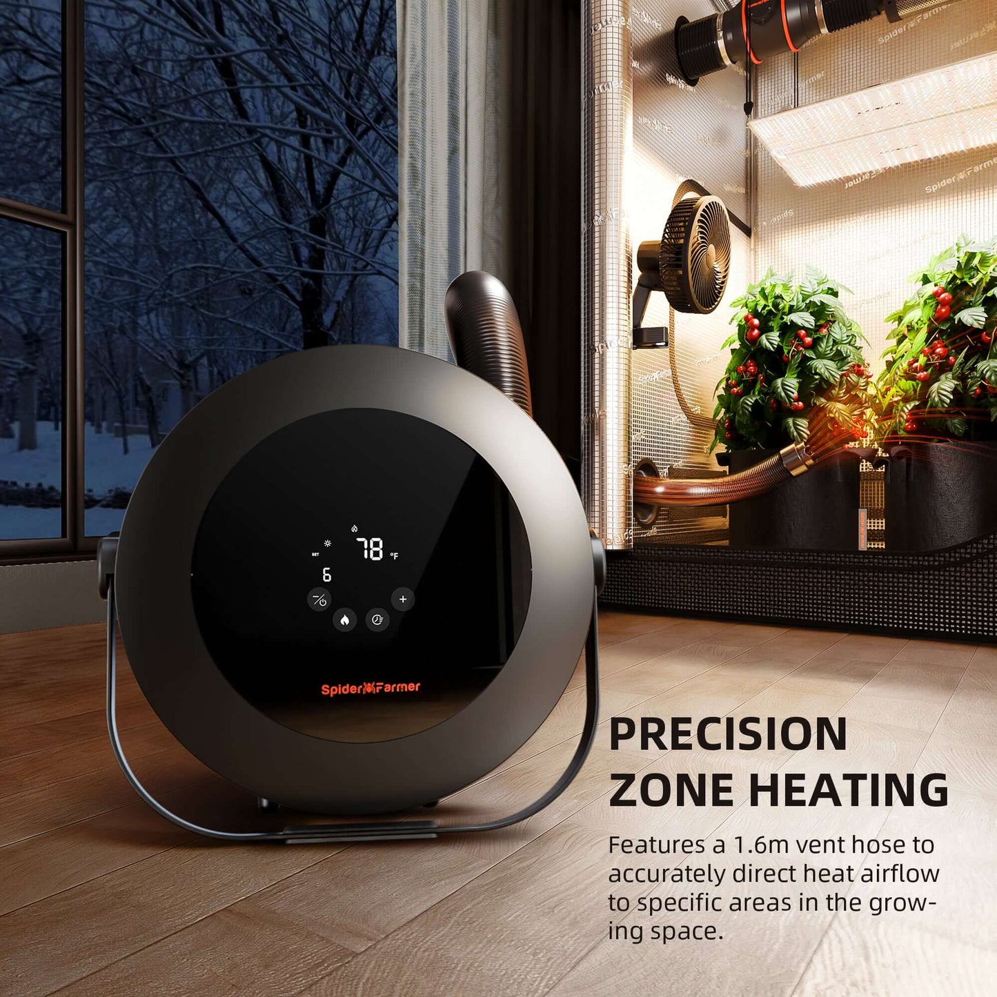 Spider Farmer Grow Tent Heater w/ Smart Temperature Control Auto product image 6