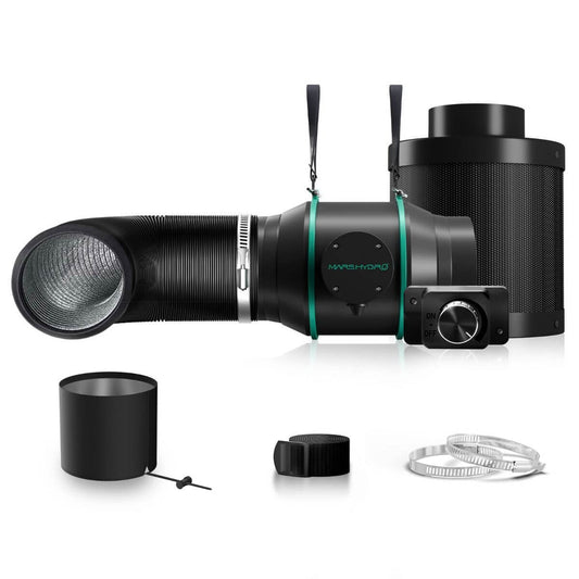 Mars Hydro 6" Inline Duct Fan and Carbon Filter Combo with Speed Controller