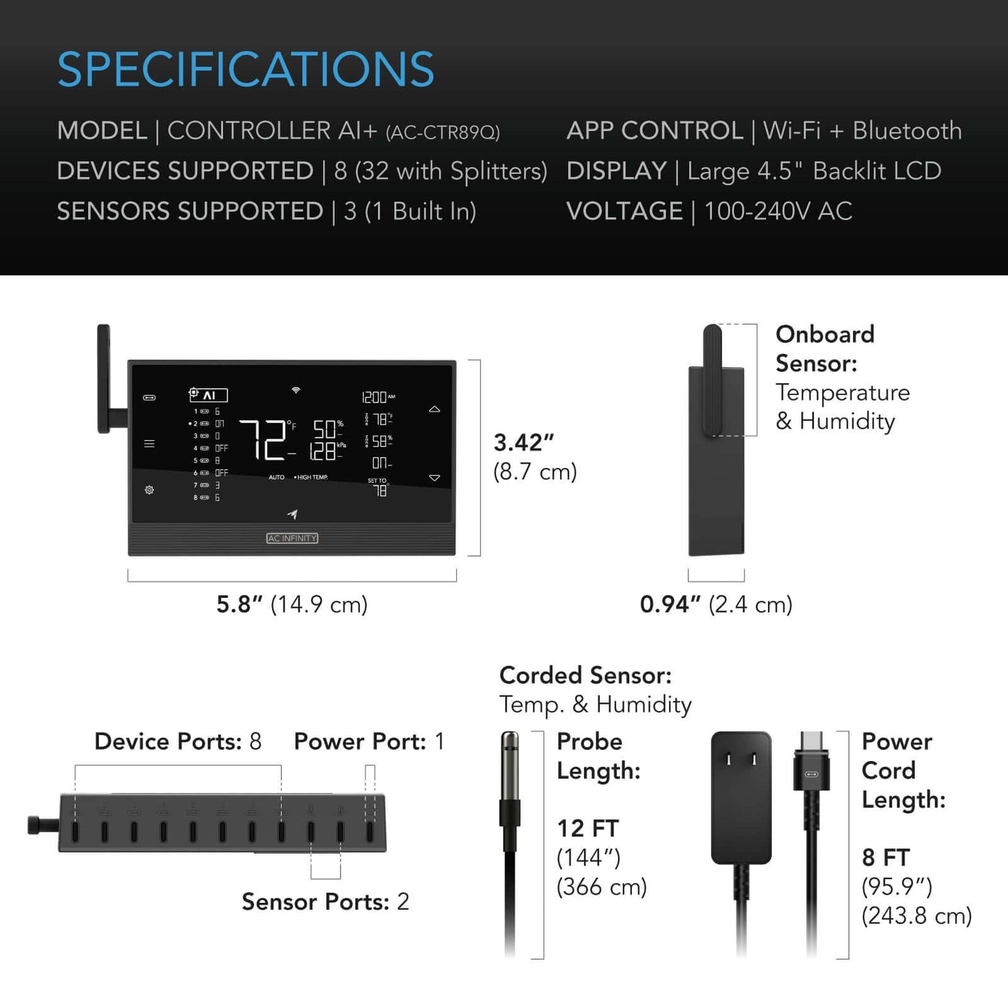 AC Infinity CONTROLLER AI+ Environmental Controller AI-Powered product image 7