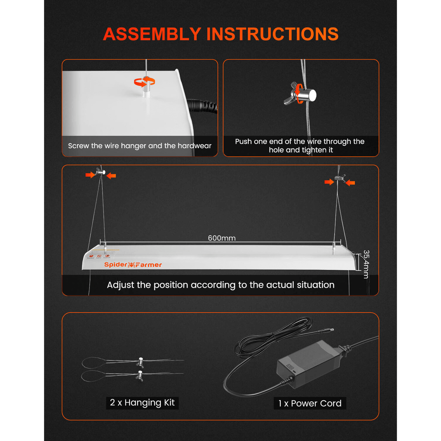 Spider Farmer SF300 33W LED Veg Grow Light