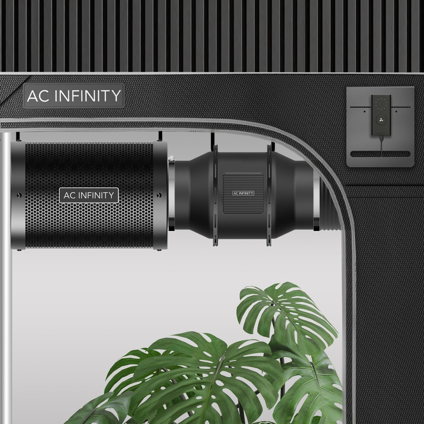 AC Infinity Air Filtration Kit 8", Inline Fan with Speed Controller, Carbon Filter & Ducting Combo
