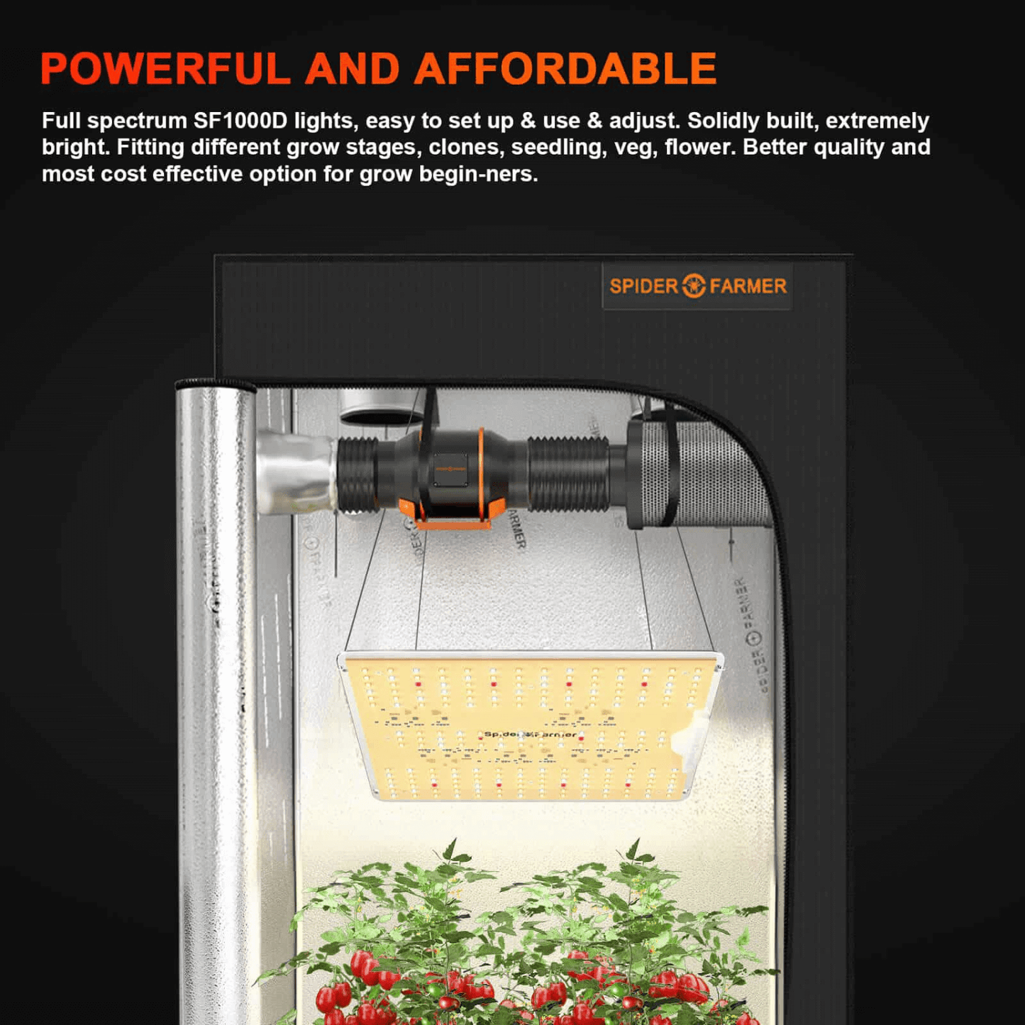 Spider Farmer SF1000D 100W Full Spectrum LED Grow Light