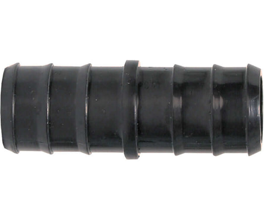 Active Aqua 3/4" straight connector for aquaponics, black plastic, pack of 10 for reliable water connections.