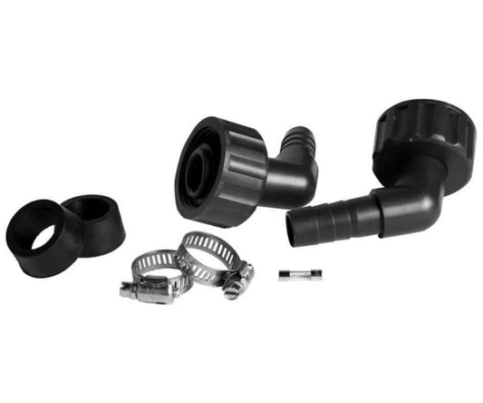 Active Aqua 1/2" fitting kit including two fittings and clamps for hydroponic water chillers.