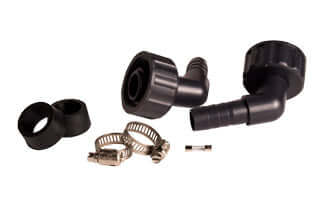 Active Aqua 3/4" fitting kit including connectors and clamps for efficient hydroponic water chilling systems.