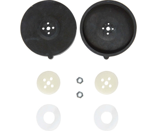 Replacement diaphragms and parts for Active Aqua AADAP25L air pump, pack of 2, showing black and white components.