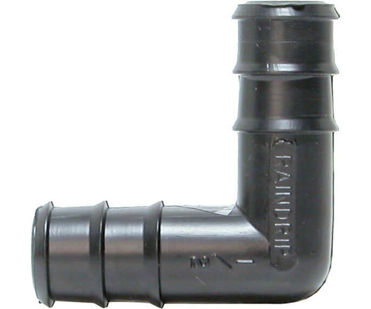 Active Aqua 1/2" elbow connector, black plastic connector for aquaponics systems, pack of 10.