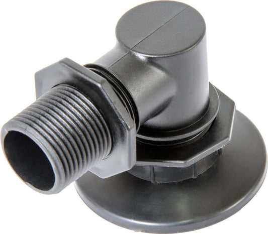 Active Aqua Bottom Draw Pump Adapter with 1/2" inlet thread, designed for efficient water removal in reservoirs.