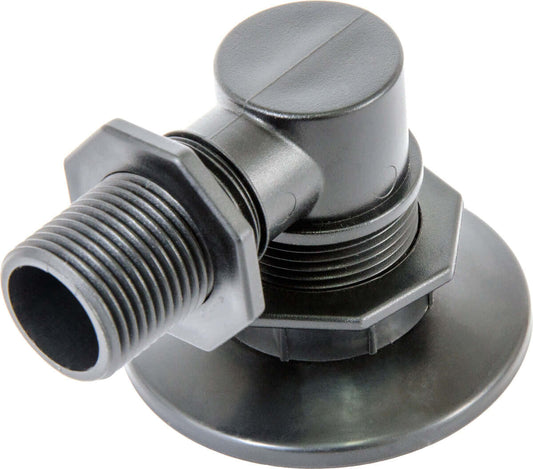 Active Aqua Bottom Draw Pump Adapter with 5/8" inlet thread and threaded connection for submersible pumps.