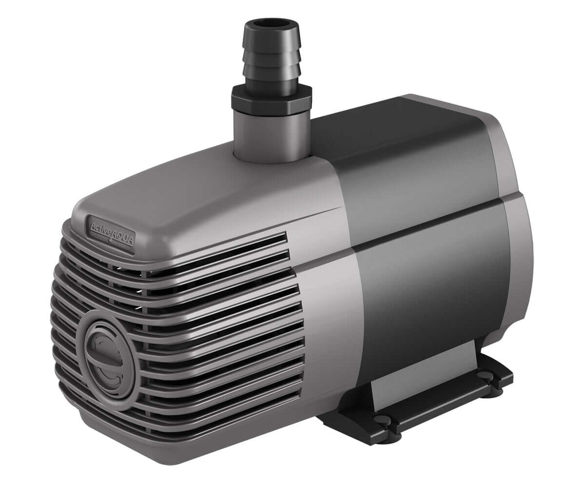 Active Aqua Submersible Water Pump, 1100 GPH, designed for hydroponic systems with multiple hose fittings.