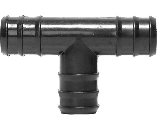 Active Aqua 3/4" T Connector, black plumbing fitting for aquaponics, pack of 10 pieces.