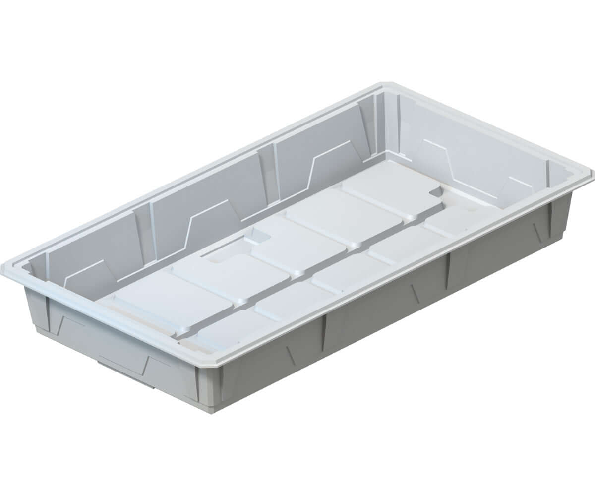 Active Aqua 2.0 High Rise Tray, white, 2'x4', designed for larger plants and durable growth.