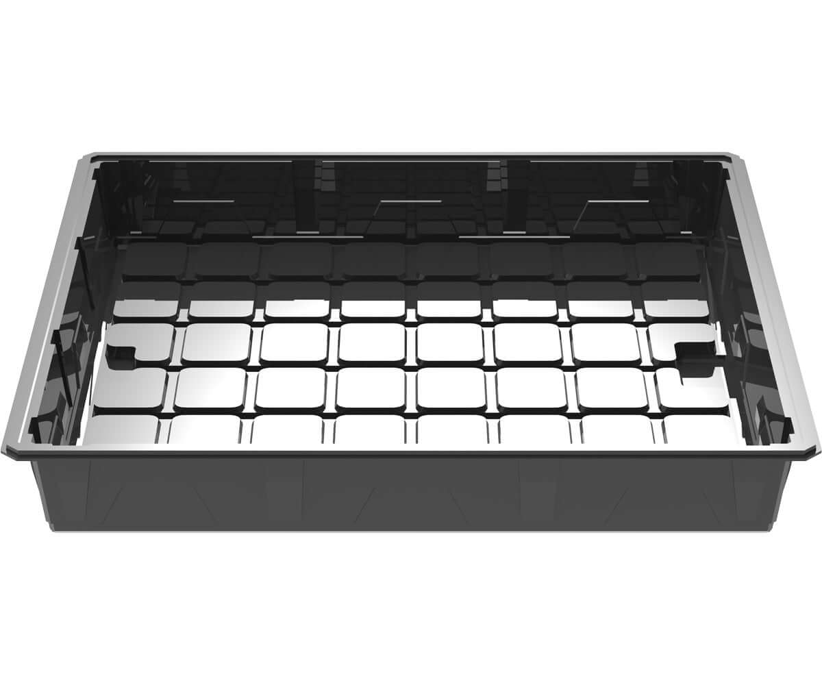 Active Aqua 2.0 Low Rise Black Tray, 4'x4', made from food-safe high impact polystyrene, ideal for irrigation.