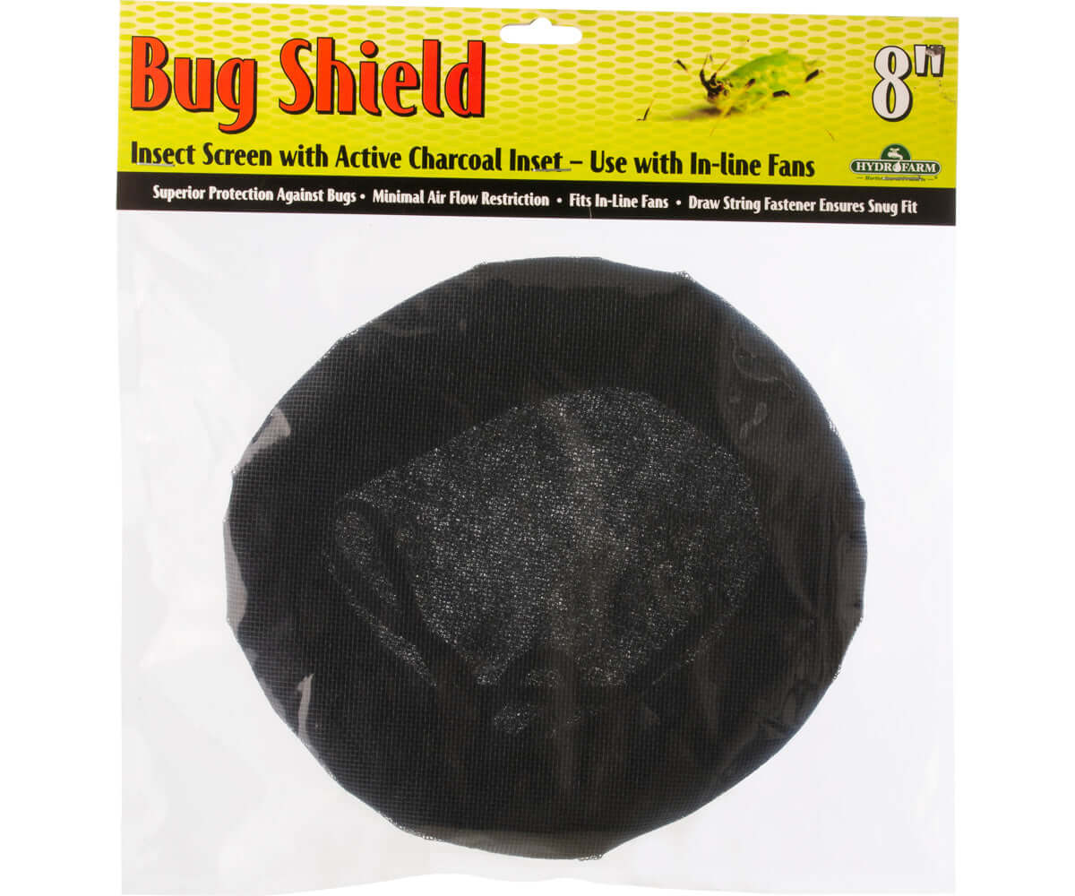 Active Air Bug Shield, 8" insect screen for fan protection against bugs and spores, washable and adjustable design.