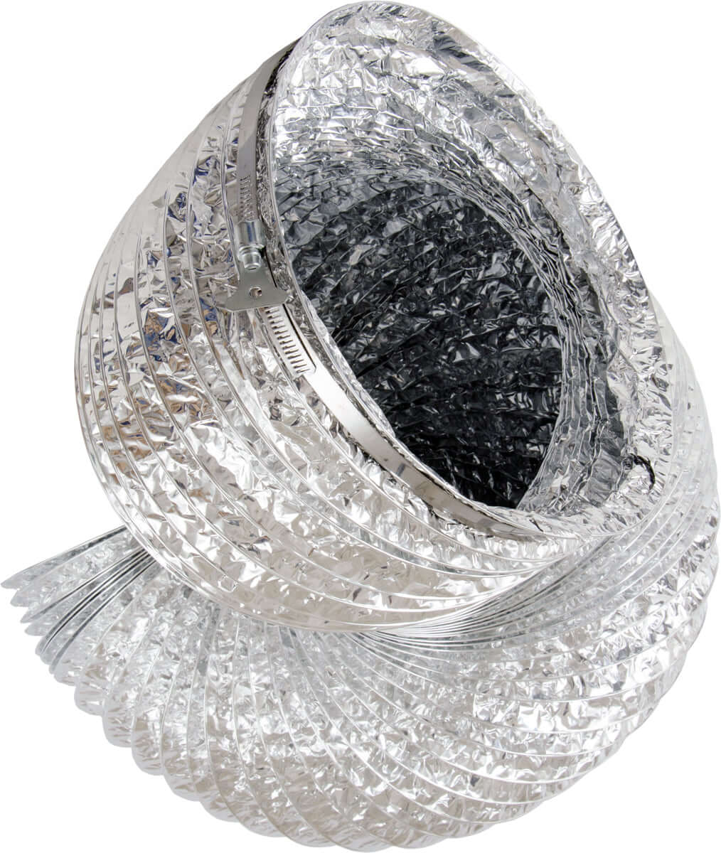 Active Air Premium 12" x 25' ducting, sturdy aluminum foil laminate designed for air-cooling and ventilation applications.