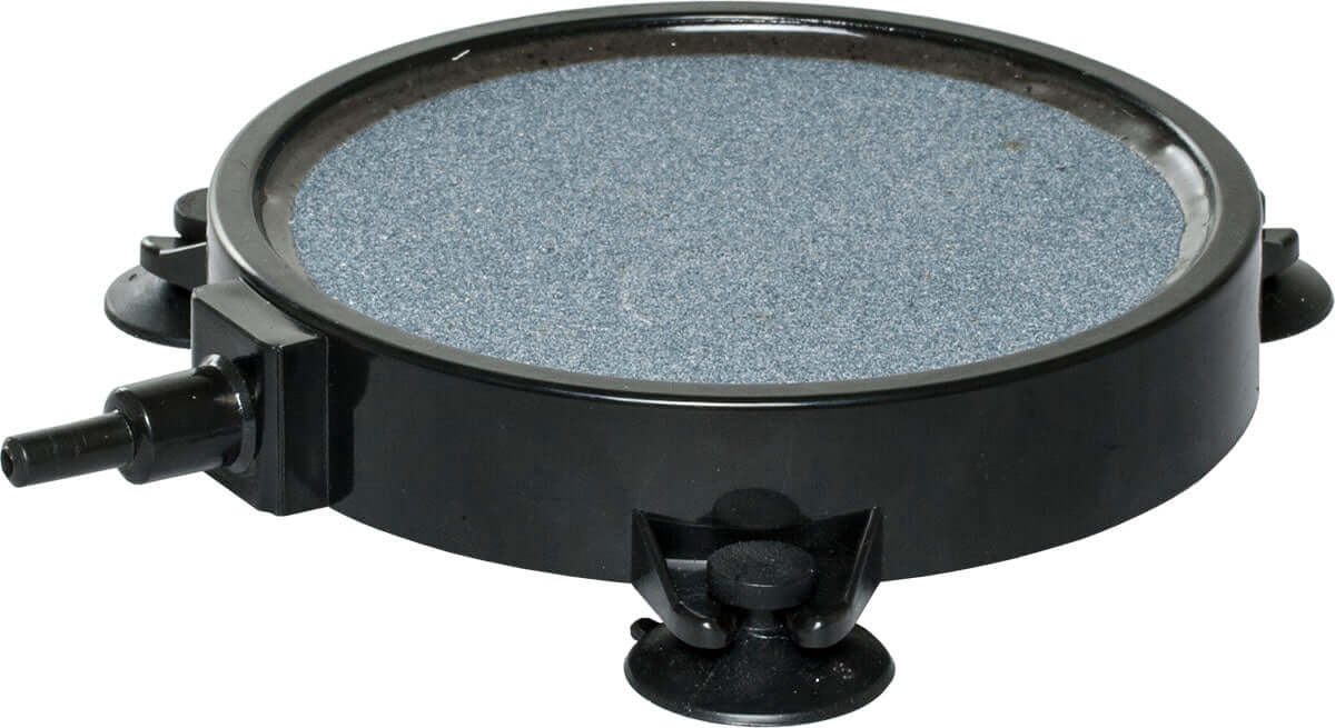 Active Aqua 4" round air stone for hydroponics with suction cups, designed for optimal aeration and nutrient circulation.