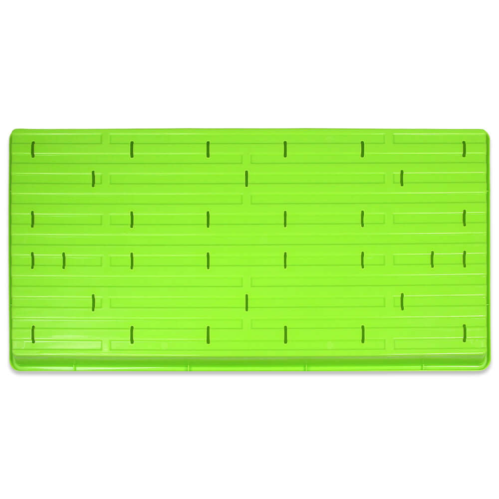 Active Grow 1020 Heavy Duty Microgreen Trays - Shallow With Holes - Green