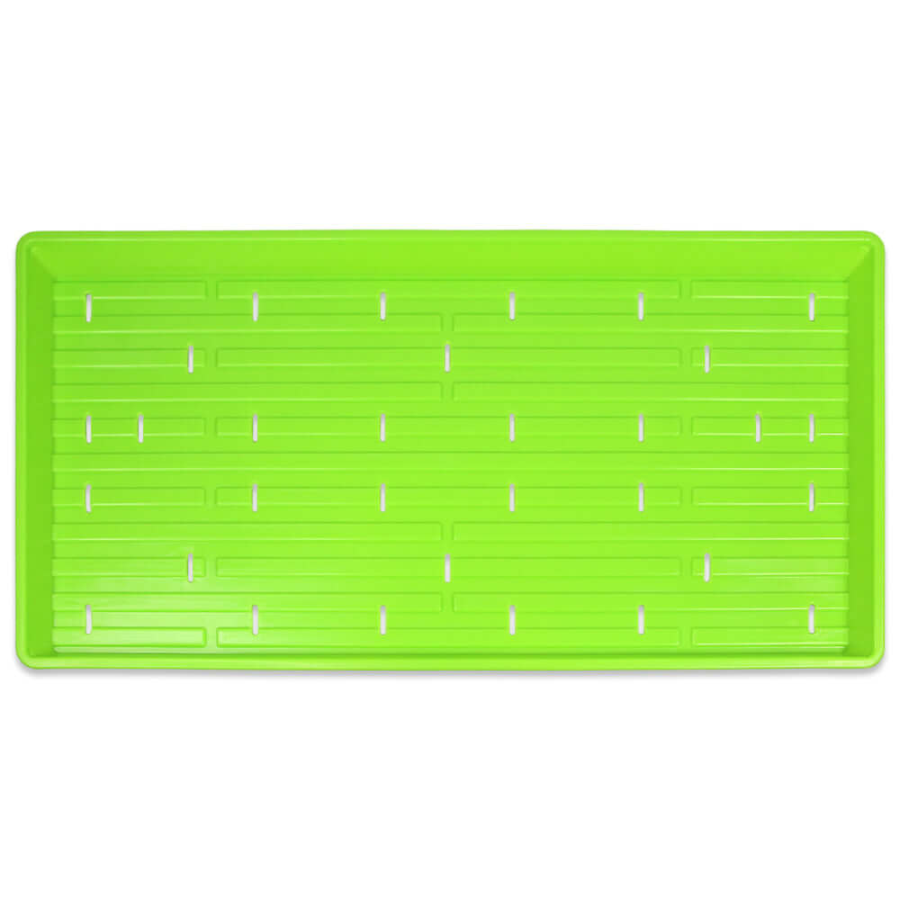 Active Grow 1020 Heavy Duty Microgreen Trays - Shallow With Holes - Green