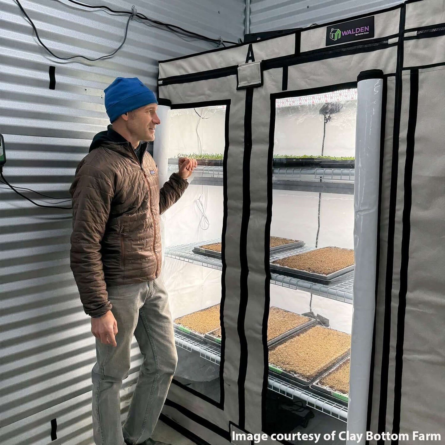 Active Grow Microgreens & Herbs 3-Tier Walden White LED Grow Tent Kit