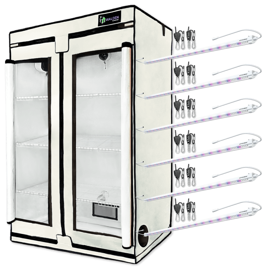 Active Grow 3-Tier Walden White LED Grow Tent Kit with optimized lighting for plant propagation.