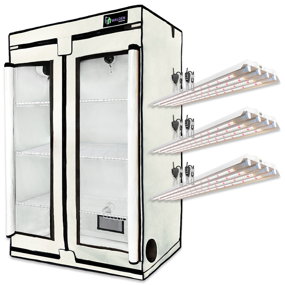 Active Grow Greens & Veggies 3-Tier Walden White LED Grow Tent Kit