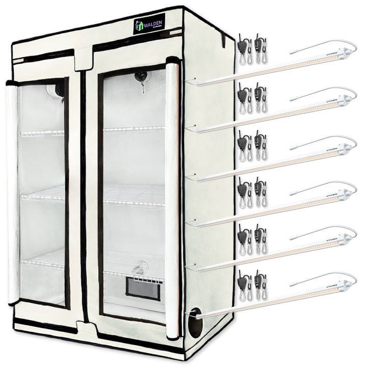 Active Grow House Plants 3-Tier Walden White LED Grow Tent Kit