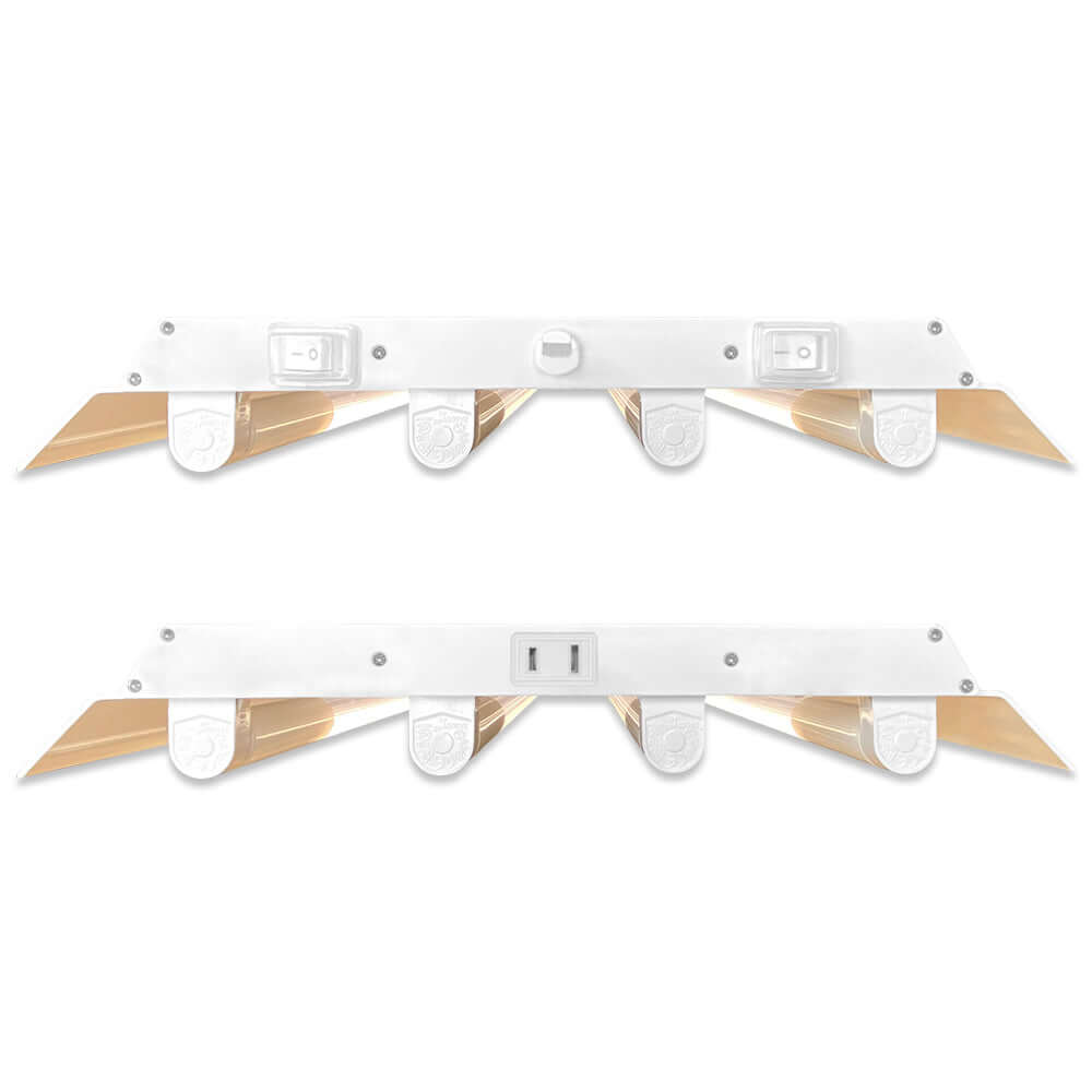Active Grow T5 HO 2.0 4FT 4 Lamp LED Grow Light fixture with dual mounting brackets.
