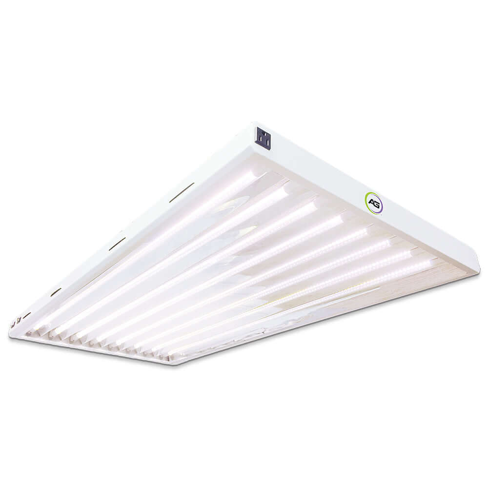 Active Grow T5 HO 4FT 8 Lamp LED Grow Light Fixture with Sun White Pro Spectrum for plants.