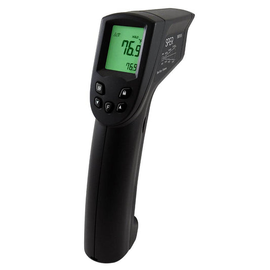 Sper Scientific Direct Advanced Infrared Thermometer Gun with Alarm and Thermocouple 12:1 / 1400F