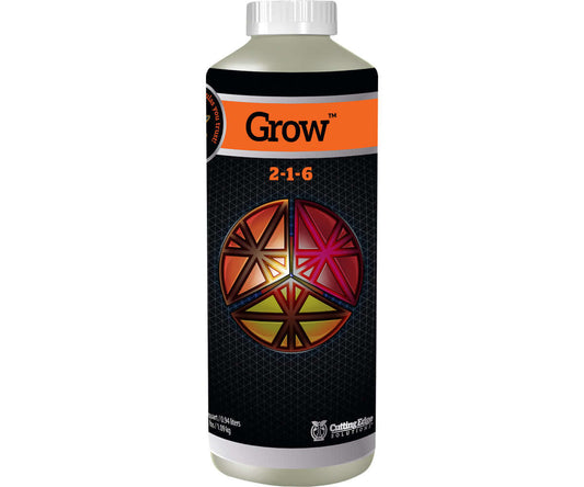 Cutting Edge Solutions Grow nutrient bottle for vegetative stage with nitrogen and potassium, 1 quart size.