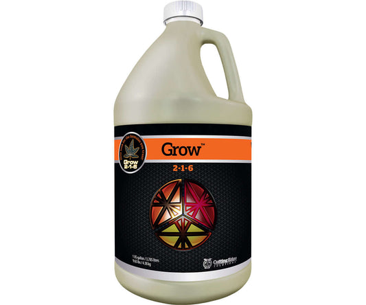 Cutting Edge Solutions Grow 1 gal nutrient solution for enhanced plant growth during the vegetative stage.