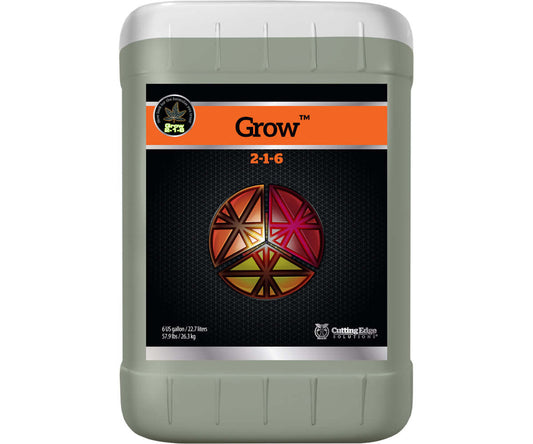 Cutting Edge Solutions Grow 6 gal nutrient for plant vegetation stage, enhances growth and photosynthesis.