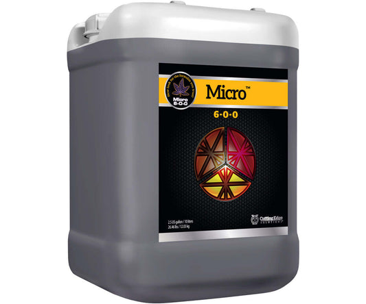 Cutting Edge Solutions Micro 2.5 gal container, a mineral-based fertilizer designed for optimal plant growth.