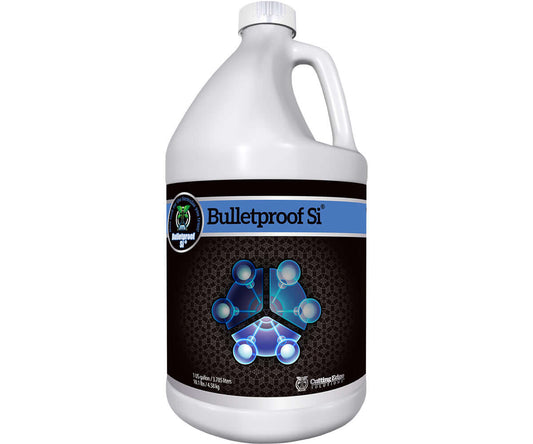 Bulletproof Si 1 gal. container featuring silicon enzyme complexes for enhanced plant growth and yield.