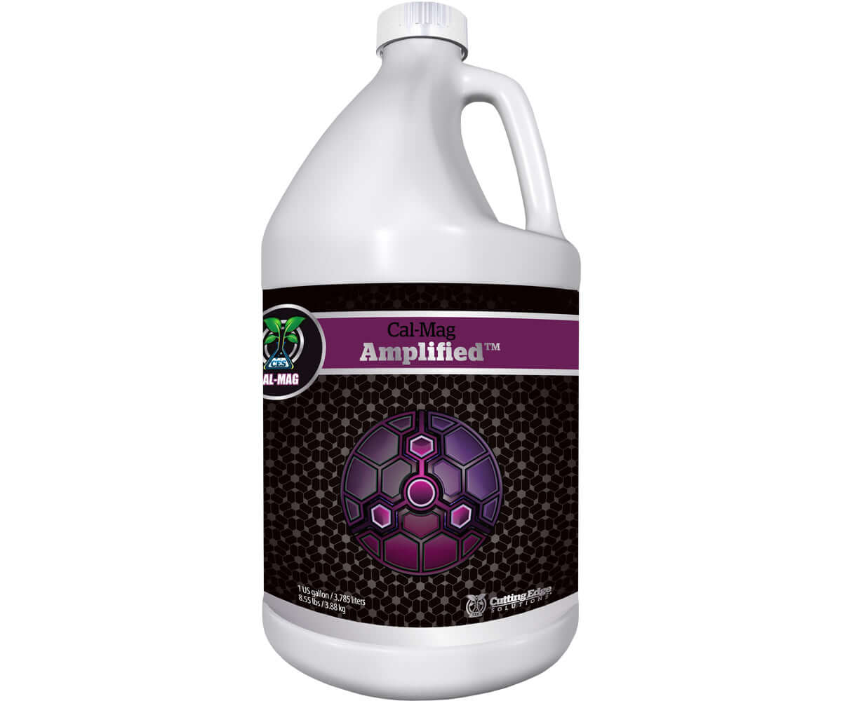 Cutting Edge Solutions Cal-Mag Amplified 1 gal bottle, ideal for enriching soil with calcium and magnesium for optimal plant growth.