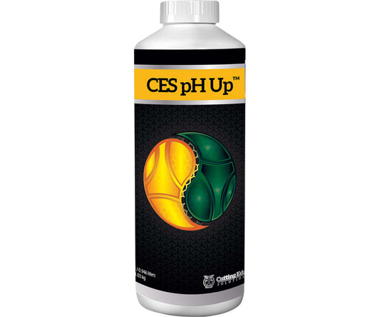 Cutting Edge Solutions CES pH Up, 1 qt bottle for raising pH levels in water and nutrient solutions.