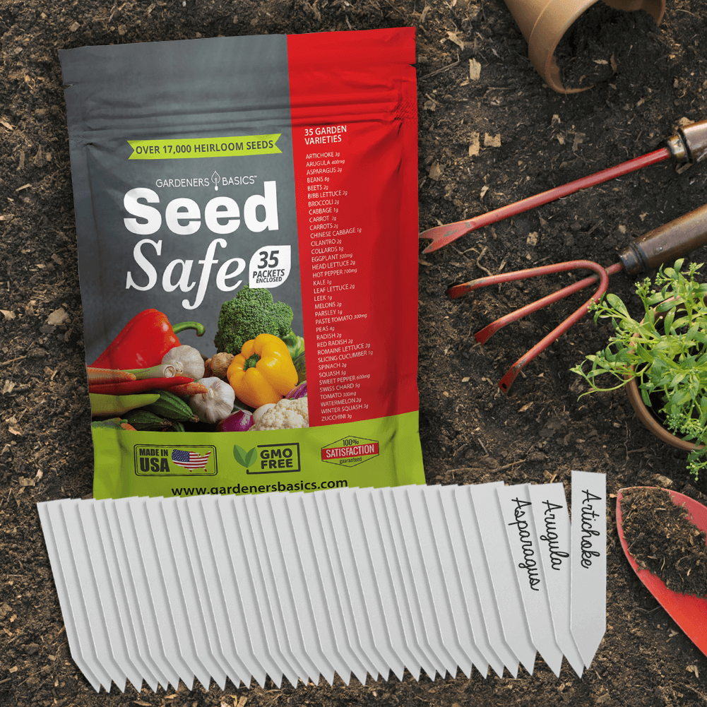Gardeners Basics Seed Safe Survival Seed Kit - 35 Variety Pack