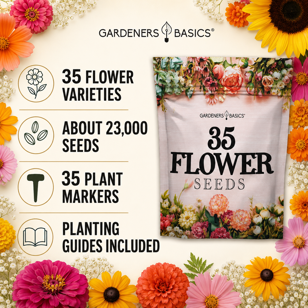 Gardeners Basics Wildflower Perennial & Annual Flower Seed Kit | 35