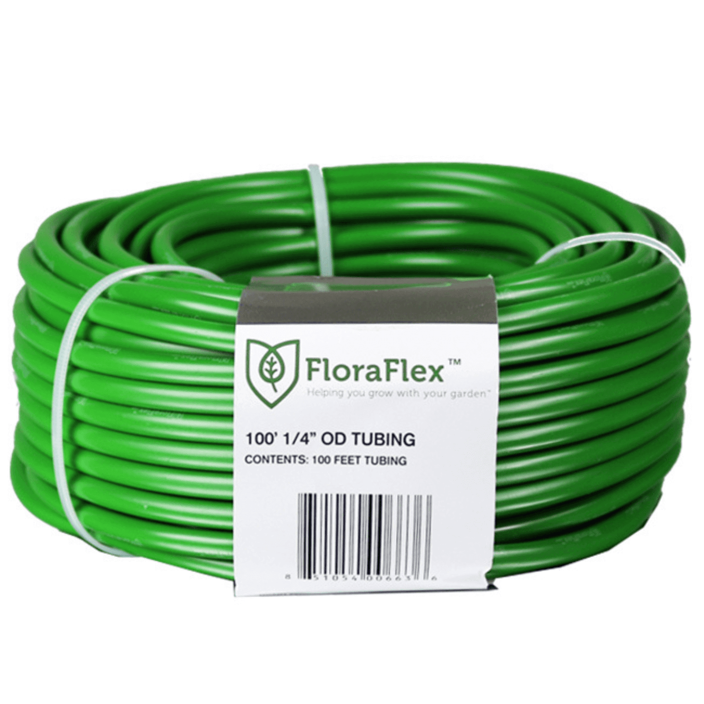 FloraFlex 1/4" OD Tubing - 100 Feet Green Vinyl Hose for Gardening Automation and Color Coordination